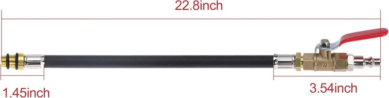 Seweder Engine Air Valve Holder Pressure Pipe with Ball Valve M12 M14 Thread to 1/4 NPT Cylinder Leakage Testing Assistant Tool for Ford for Mustang for LS1 for LS2 for LS3 4.8 5.3 6.0 Trucks - Image 3